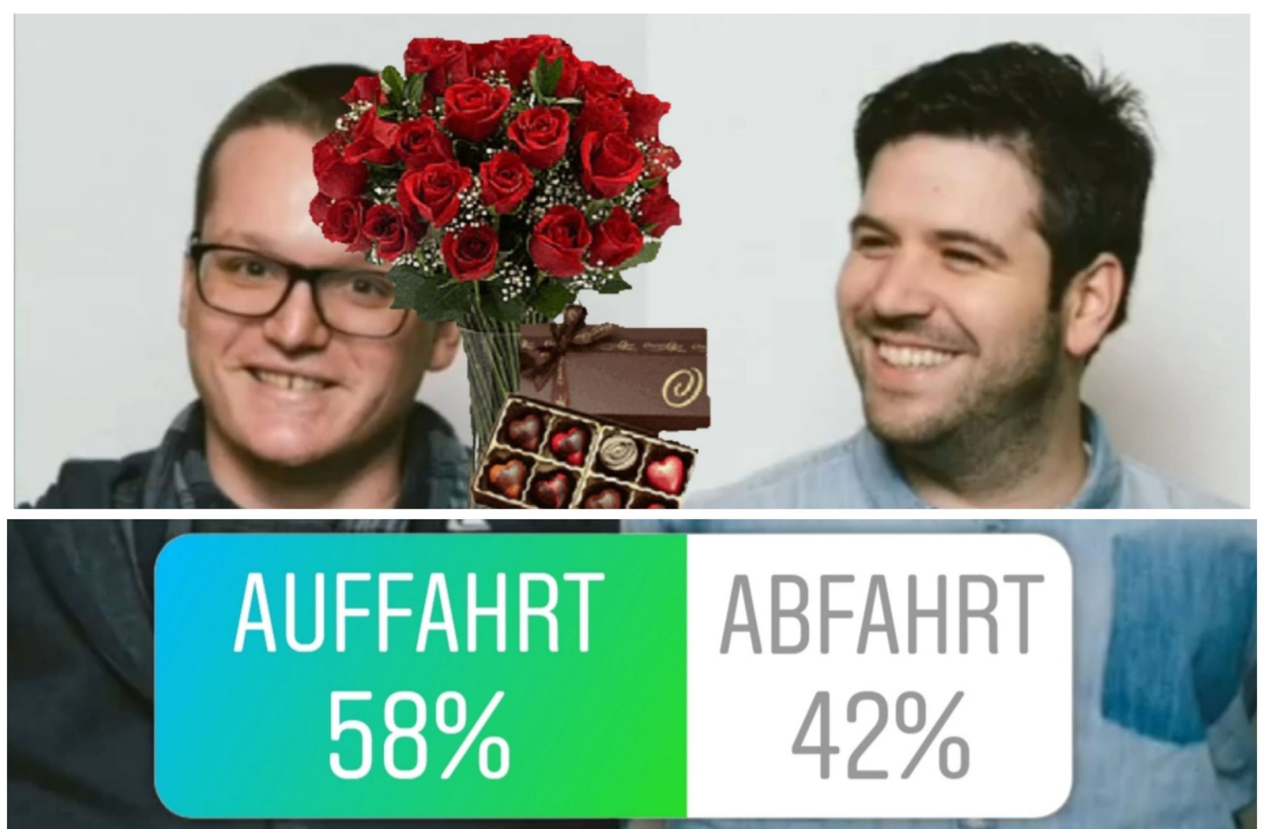 Auffahrt gegen Abfahrt
